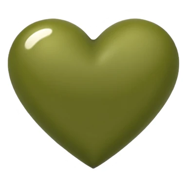 Olive green heart sticker
