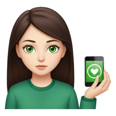 A brunette sister with green eyes and a brunette sister with green eyes in different clothes sticker