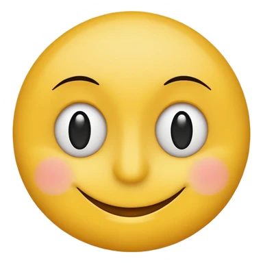 round yellow smiley face with left eye as bold 'o', nose as lowercase 'j', right eye as sideways 'i' wink, friendly cartoon style sticker