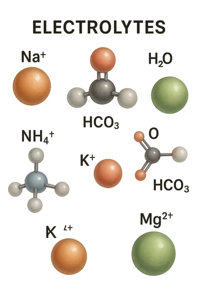 elettroliti visti in maniera realistica sticker