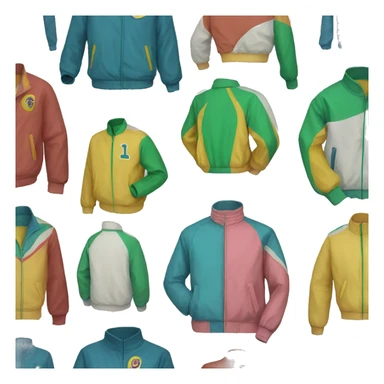 vintage sports track jacket product, clothes, isolated sticker