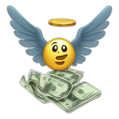 money with wings sticker
