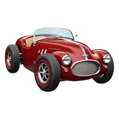  Brown-red Fenderless extended-wheelbase 1953 luxury racing Ford lowered powerful V-8 engined racing car featuring advanced rugged 4 wheel independent suspension, power steering, disc brakes, small leather covered steering wheel, side mounted cowl exhaust  sticker