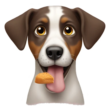 Dog hungry for food sticker