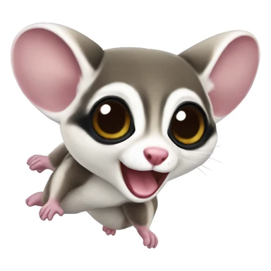 Sugar glider flying  sticker