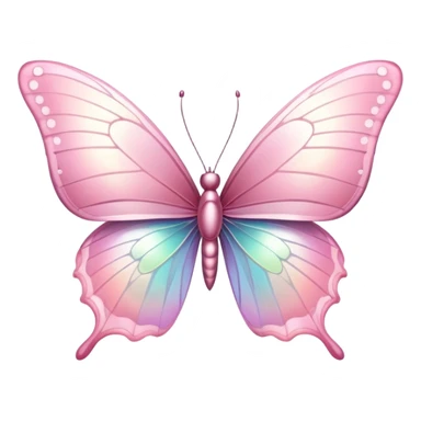 Light pink pearlescent butterfly sticker