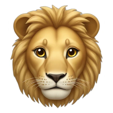 female lion face sticker
