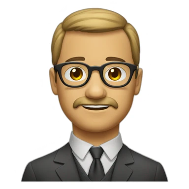 Lunettes en bas du nez sticker