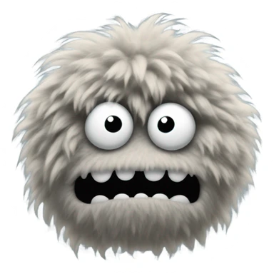 A big fluffy monster with no eyes.  sticker