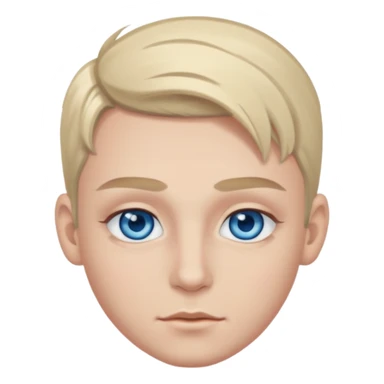 Boyy with makeup and long lashes sticker