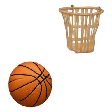 basketball ball in a basket sticker