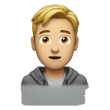 confused realistic male sticker