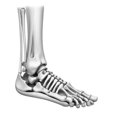 x-ray of foot bones, medical scan of foot skeleton sticker