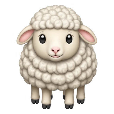 High resolution of A  full body sheep sticker