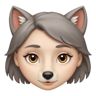 White Girl with wolf cut a little big nose not too big and very beautiful eyes a littlie big eyes and middle thick eye brows not too thick and she is bery beautiful  sticker