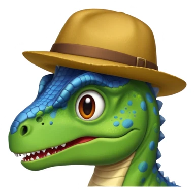 A dinosaur with hat sticker