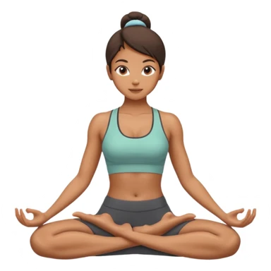 yoga girl abs sticker