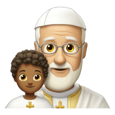 Le pape with a kid sticker