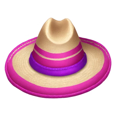 Realistic pink and purple sombrero  sticker