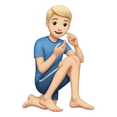 Ayak koklayan emoji sticker