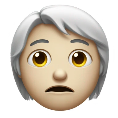 Crying frown face sticker