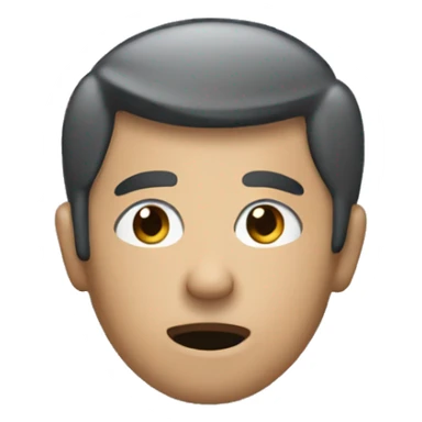 a person squinting in a suspicious manner sticker