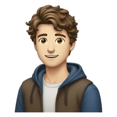 18 years old guy brown hair blue eyes sticker