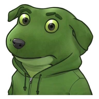 Dog wearing hoodie  sticker