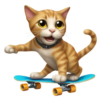 Cat riding a skateboard  sticker