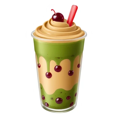 Peanut butter jelly matcha boba sticker