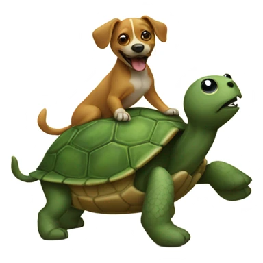 Dog dancing on a turtle sticker