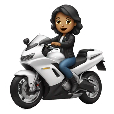 EMOJI DE MULHER BRANCA EM MOTO sticker