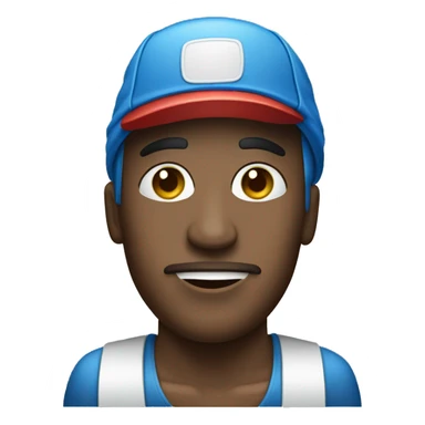 famele cleaner with blue hat sticker