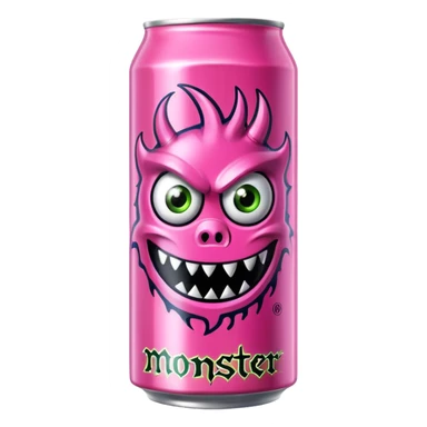 Pink monster energy drink with the logo of original monster company energy drink do not add the face in it just normal monster can  sticker