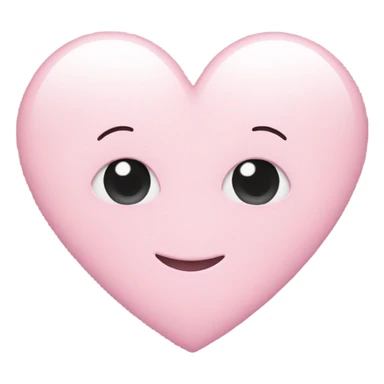 Light pink emoji heart sticker