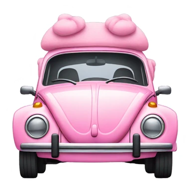 volkswagen bug pink cute profile sticker