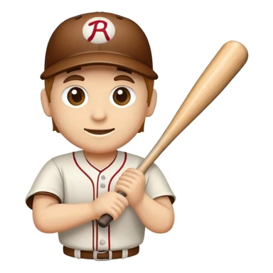 Ein Stock der ein Baseball schläger in der Hand hält sticker