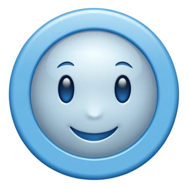 Círculo color celeste con un check blanco en su interior  sticker