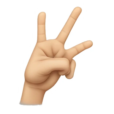 yvl hand sign with only thumb, index, and middle fingers sticker