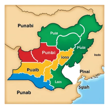 Punjab map sticker