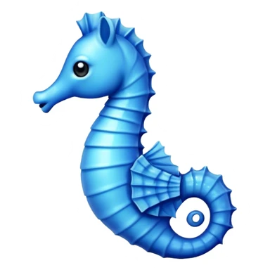 blue seahorse cute  sticker
