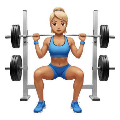 Person with perfect posture doing a squat at the gym sticker