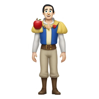 Tall Snow White man with five arms  sticker