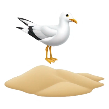 sea sand beach seagulls  sticker