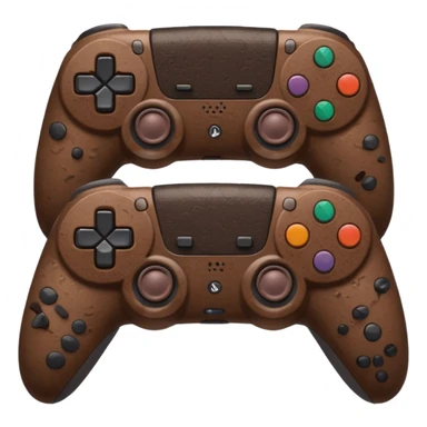 Two poops with glasses and a ps5 controller sticker