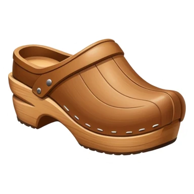 simple wooden traditional minimal clog  sticker