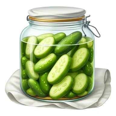 Pickles jar on bedsheet sticker