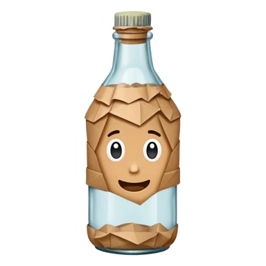 kraft paper in Bottle sticker