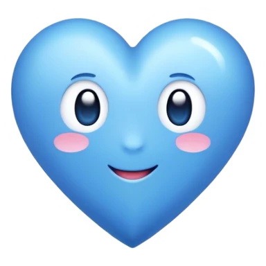 Blue heart with the words Hi Cutie! in the middle  sticker