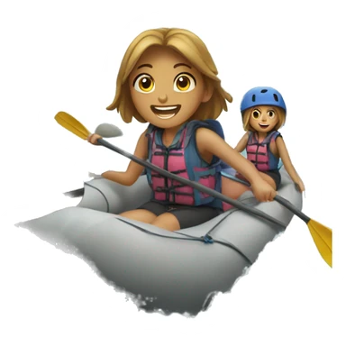 Girl rafting sticker